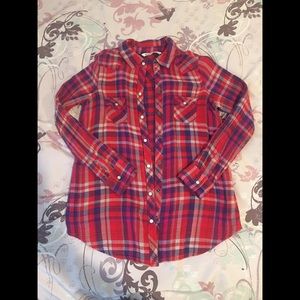 Red Plaid Old Navy Flannel Size S